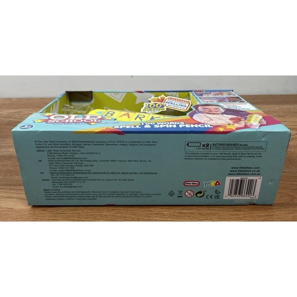 Little Tikes Old School 100 Words Spell & Spin Pencil NEW in Package